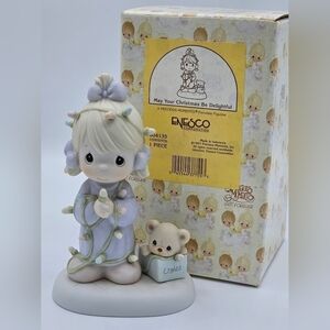 Precious Moments 1997 May Your Christmas Be Delightful Figure 604135 With Box